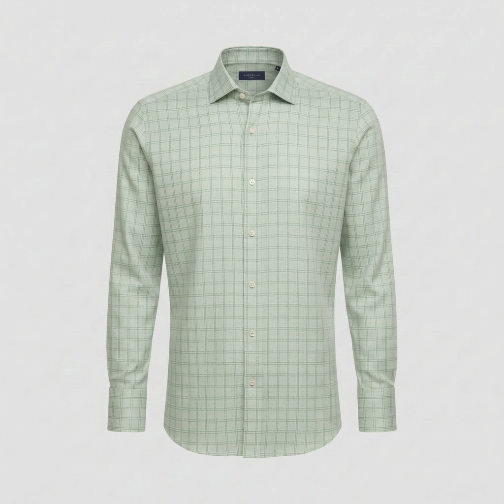 Sage Dobby Check Shirt