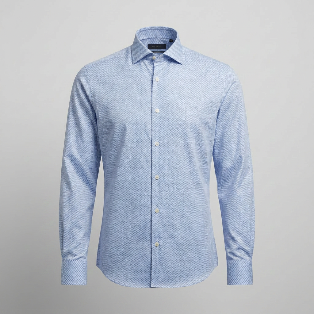 Thomas Mason Blue Geometric Shirt