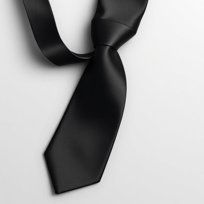 Black Satin Necktie