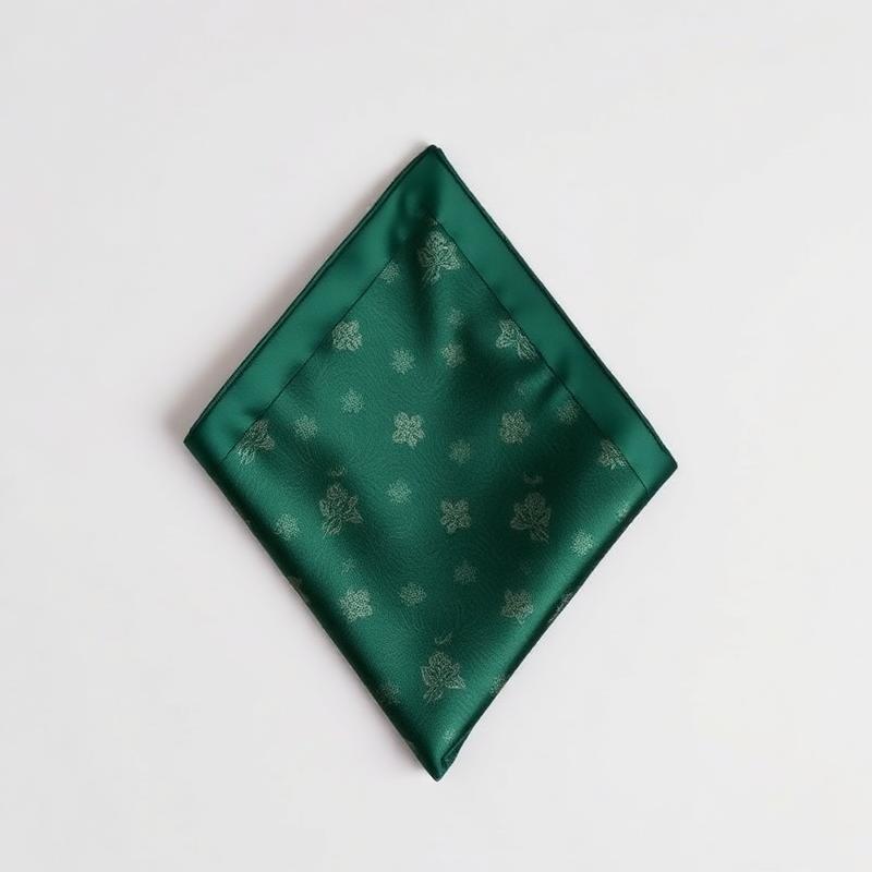 Forest Green Floral Pocket Square