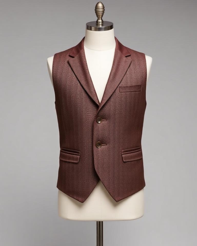 Brown Tweed Vest