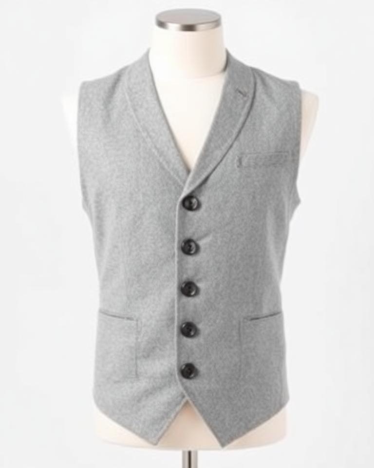 Light Grey Wool Vest